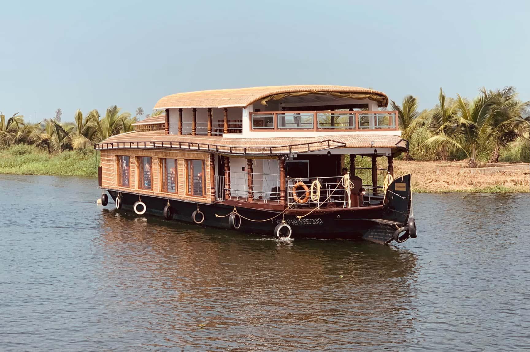 A houseboat on the Alleppey backwaters