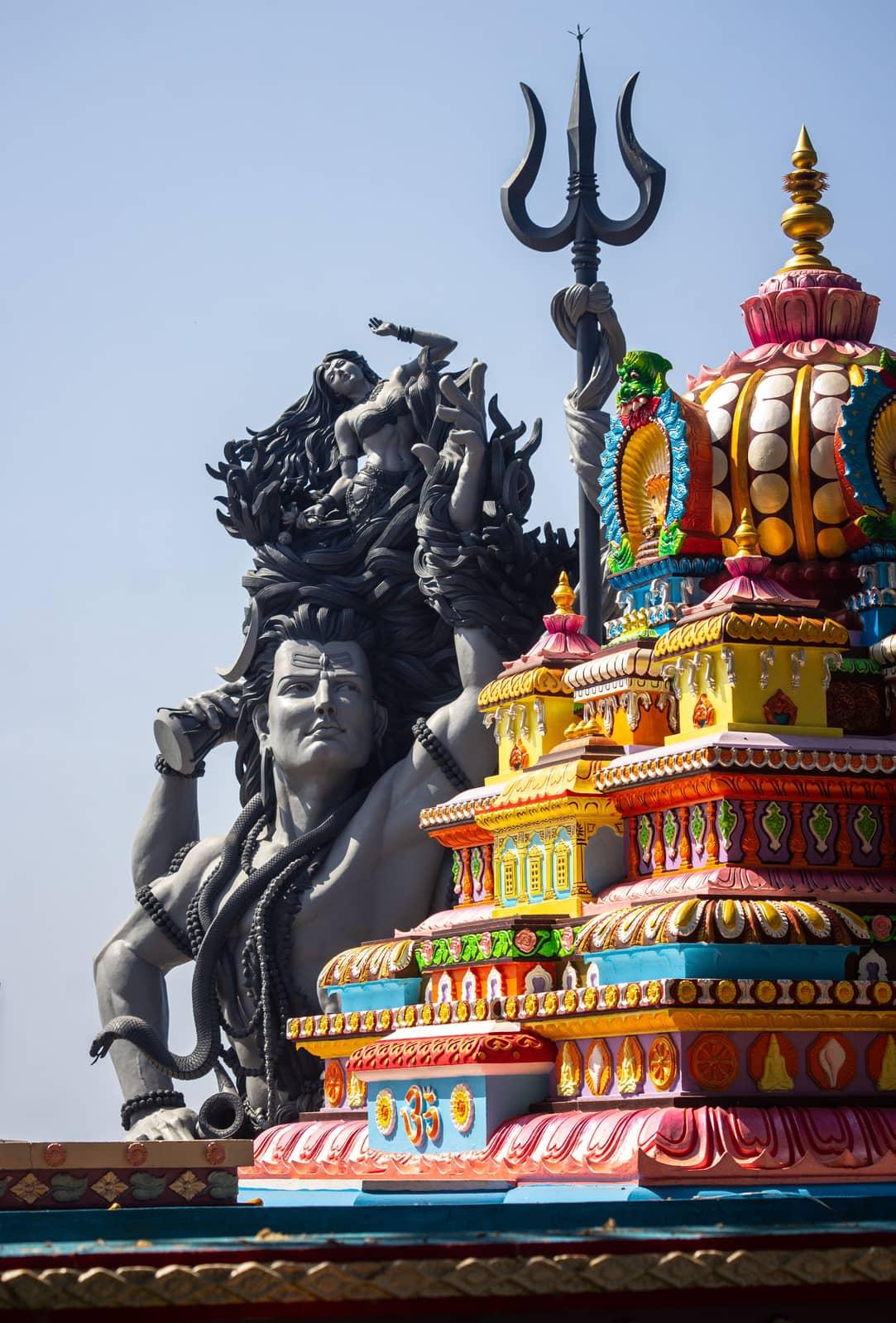 The giant Shiva sculpture beside the Azhimala Shiva Temple near Vizhinjam